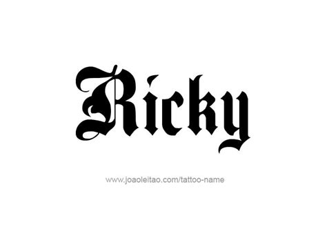 ricky tattoo design|Ricky